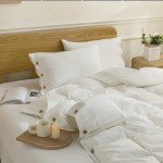 JELLYMONI White Cotton Duvet Cover Set, 3 Pieces