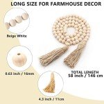 Wood Bead Garland for Rustic Home Decor