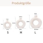 White Ceramic Donut Vase for Modern Decor