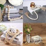 Wood Bead Garland for Rustic Home Decor