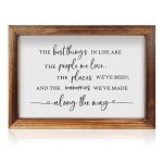 Framed Wood Sign "The Best Things In Life