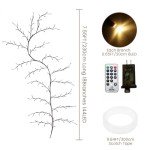 Flexible 7.5FT Willow Vine String Lights with Remote