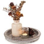 Rustic Wooden Candle Holder Tray - Small 11-Inch