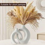 Modern White Hollow Ceramic Vase Set of 2