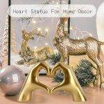 Gold Decorative Finger Statue for Home Accents