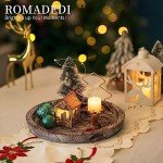 Rustic Wooden Candle Holder Tray - Small 11-Inch