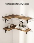Set of 4 Corner Floating Wall Shelves