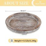 Rustic Wooden Candle Holder Tray - Small 11-Inch
