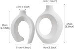 Modern White Hollow Ceramic Vase Set of 2