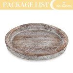 Rustic Wooden Candle Holder Tray - Small 11-Inch