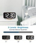 Large 7-Inch LED Digital Alarm Clock with USB