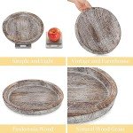 Rustic Wooden Candle Holder Tray - Small 11-Inch