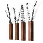 Sawoake Modern Wooden Wall Planters - 4 Pack