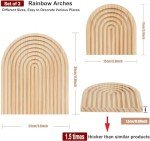 Set of 2 Boho Wooden Arch Decor