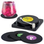 Valdivia Retro Vinyl Coasters - Set of 6