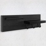 Stylish Wall Key Holder with Hooks and Shelf