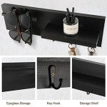 Stylish Wall Key Holder with Hooks and Shelf