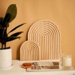 Set of 2 Boho Wooden Arch Decor