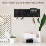 Stylish Wall Key Holder with Hooks and Shelf