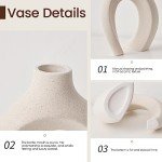 Matte White Ceramic Flower Vase Set of 2