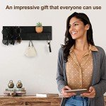 Stylish Wall Key Holder with Hooks and Shelf