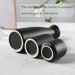 Set of 3 Black Ceramic Decorative Vases