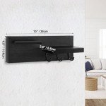 Stylish Wall Key Holder with Hooks and Shelf