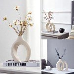 Matte White Ceramic Flower Vase Set of 2