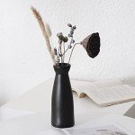 Set of 3 Black Ceramic Decorative Vases