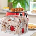 Coffee Cup Toaster Cover for 2 Slice Appliance