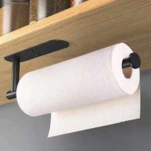 Under Cabinet Paper Towel Holder - Black Stainless Steel