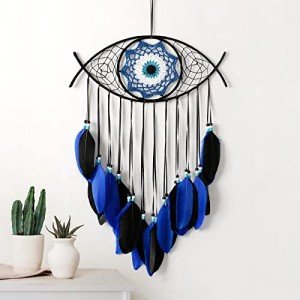 Handmade Evil Eye Dream Catcher Wall Hanging Decor