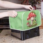 Cute Green Frog Toaster Cover for 4 Slices