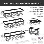 Moforoco 5-Pack Adhesive Shower Caddy Organizer