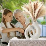 White Ceramic Vase Set for Home Décor