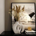 White Ceramic Vase Set for Home Décor