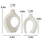 White Ceramic Vase Set for Home Décor