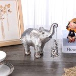 Lucky Silver Elephant Statue for Home & Office