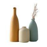 Modern Ceramic Vase Set of 3 for Home Decor