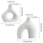 Modern White Ceramic Vases Set for Home Décor
