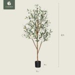 Lifelike 1.2m Artificial Olive Tree for Home