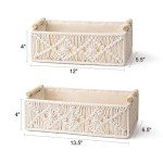 Macrame Storage Baskets Set of 2 - Boho Decor
