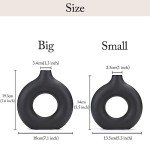 Sawoake Black Donut Vase Set - Modern Decor