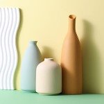 Modern Ceramic Vase Set of 3 for Home Decor