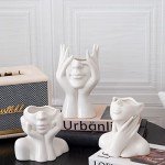 Modern Minimalist Ceramic Face Vase for Home