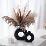 Sawoake Black Donut Vase Set - Modern Decor