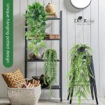 4 Pack Fake Hanging Plants with Pots