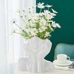 Modern Minimalist Ceramic Face Vase for Home