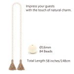 58” Wood Bead Garland for Home Decor