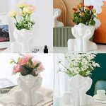 Modern Minimalist Ceramic Face Vase for Home